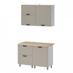 МК Аленушка 1,2м с ящ.в 2 Лотос Керамика,скоба антрацит,сонома