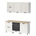 МК Аленушка 1,8м Магнолия Молочный,скоба черный,сонома