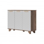 Ньёрд Комод 1200 Дуб Самдал/Белый софт матовый