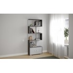 Стеллаж Ромео-2, Графит серый, серый камень