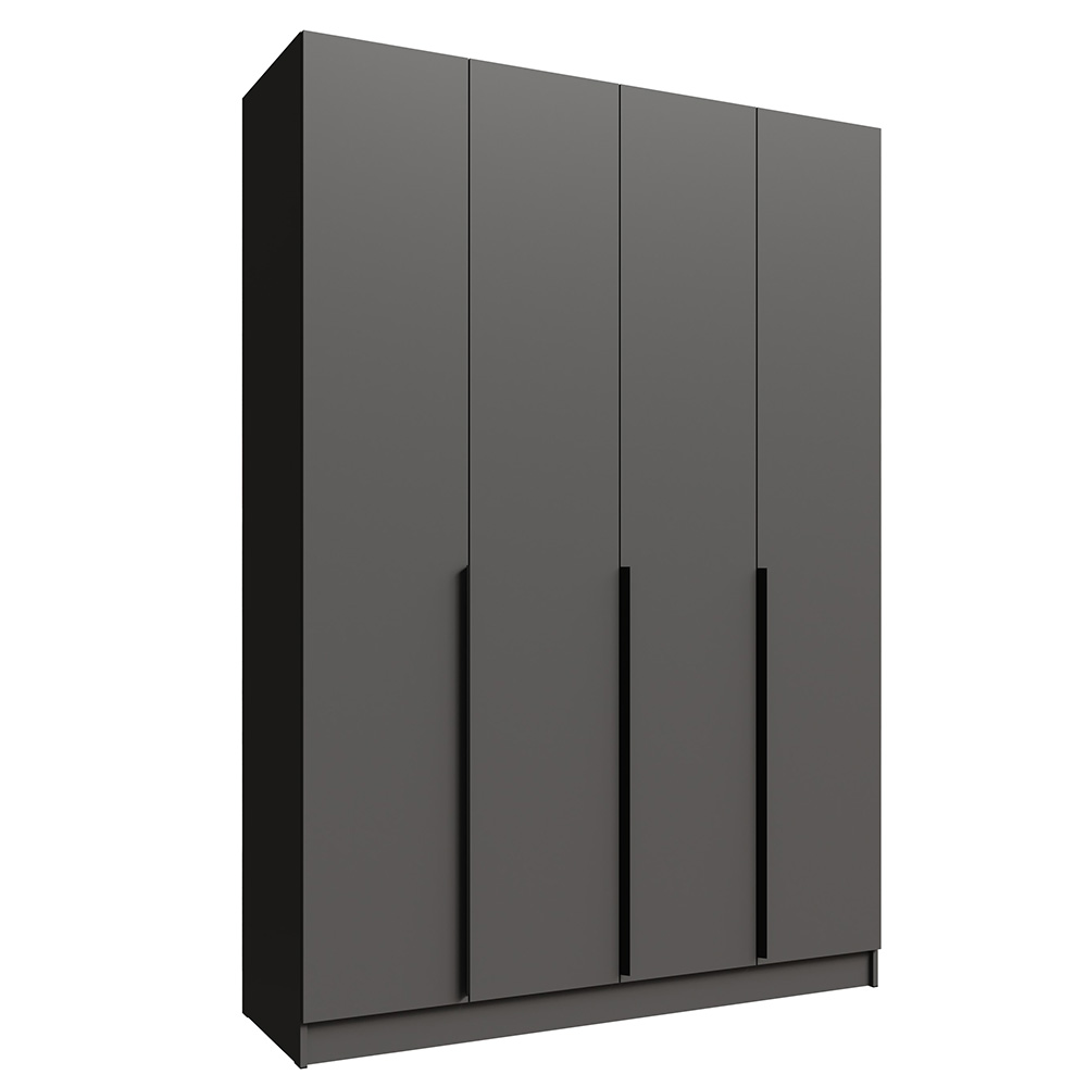 Шкаф Мадрид (1,6) без зеркала графит серый