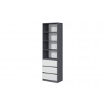 Стеллаж Соната Графит/Белый текстурный