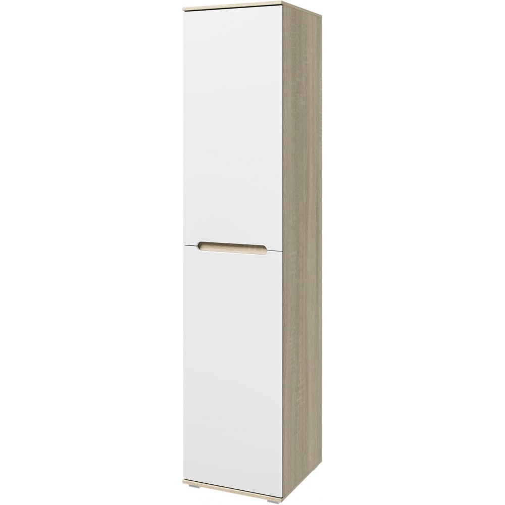 Пенал Ким, Белый глянец холодный, Сонома