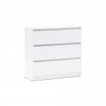 Комод Челси 800 (3 ящиа), Белый глянец холодный, Белый