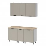 МК Аленушка 1,6м в.3 Магнолия Керамика,скоба черный,сонома