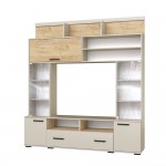 Стенка в гостиную Оскар-18 ОГЦС-2, Кашемир, Дуб крафт золотой