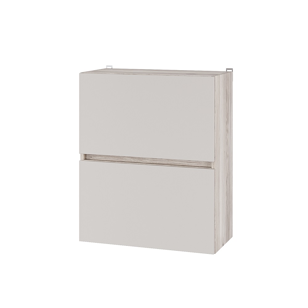 Шкаф навесной Берген Лайт 6в2 0,6м, Дуб смоки, Кашемир