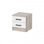 Тумба прикроватная Ронда, Дуб крафт серый, Белый