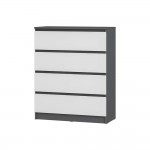 Комод Шарм КМ-02, Графит, Белый