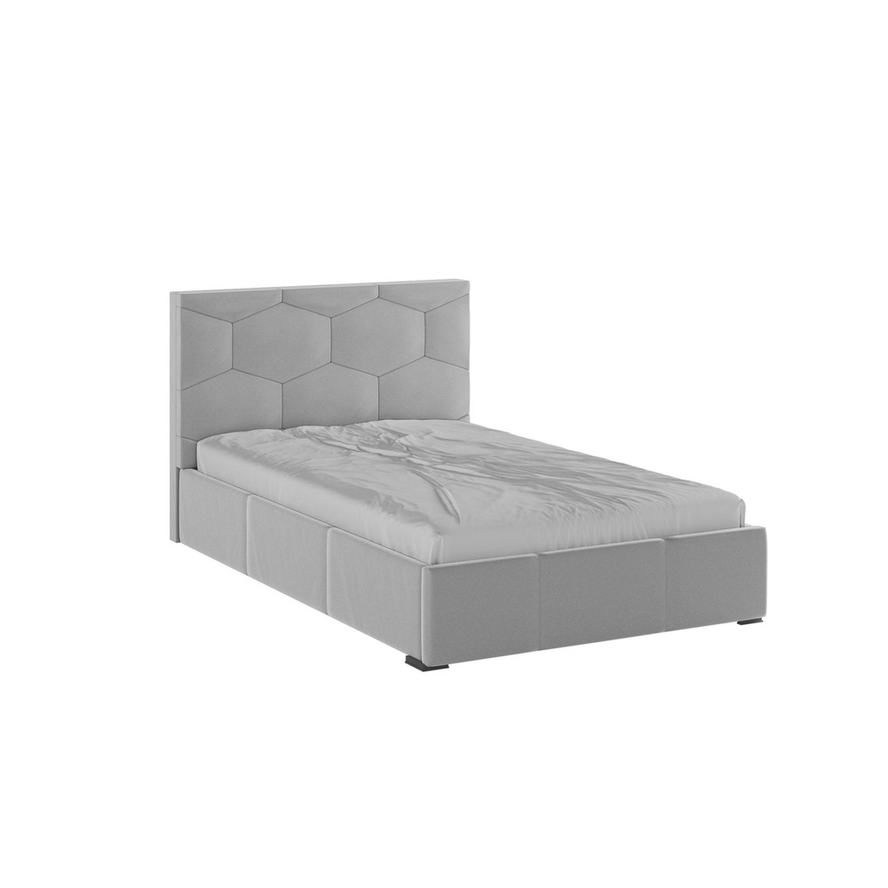 Кровать с ортопедическим основанием Манука (1,4м), Светло-серый