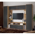 Гостиная Гармония, Графит софт, Дуб Крафт