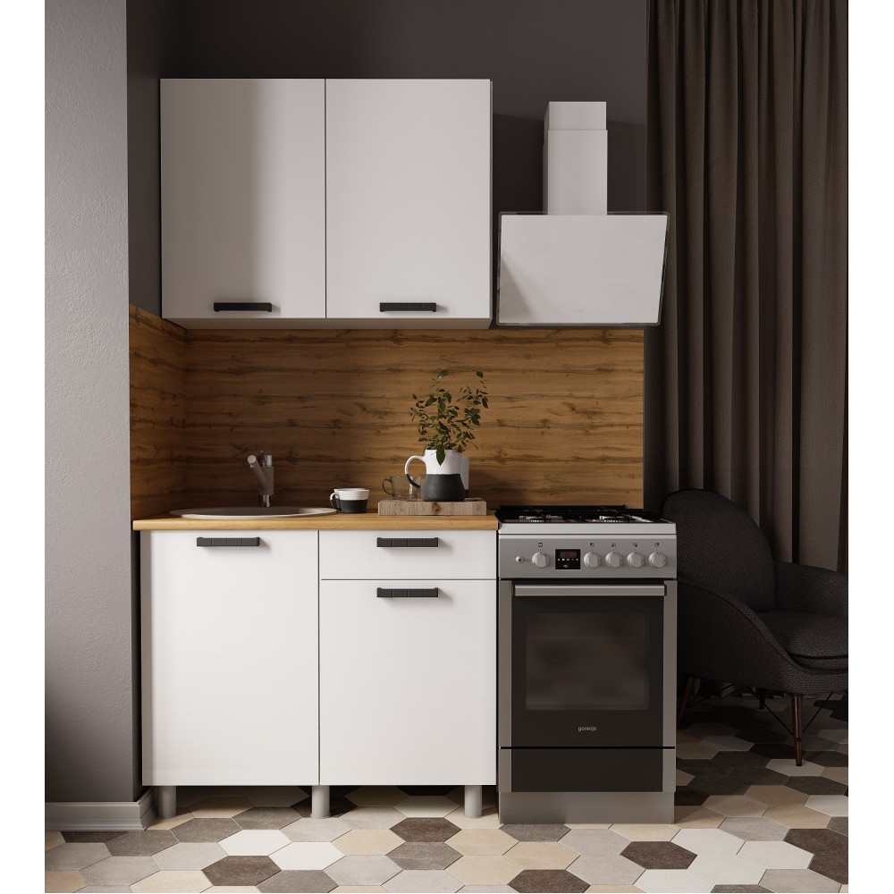 Кухня Осло, 1м Карбон Фарфор