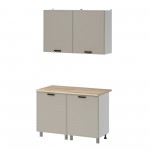 МК Аленушка 1,2м Магнолия Керамика,скоба черный,сонома