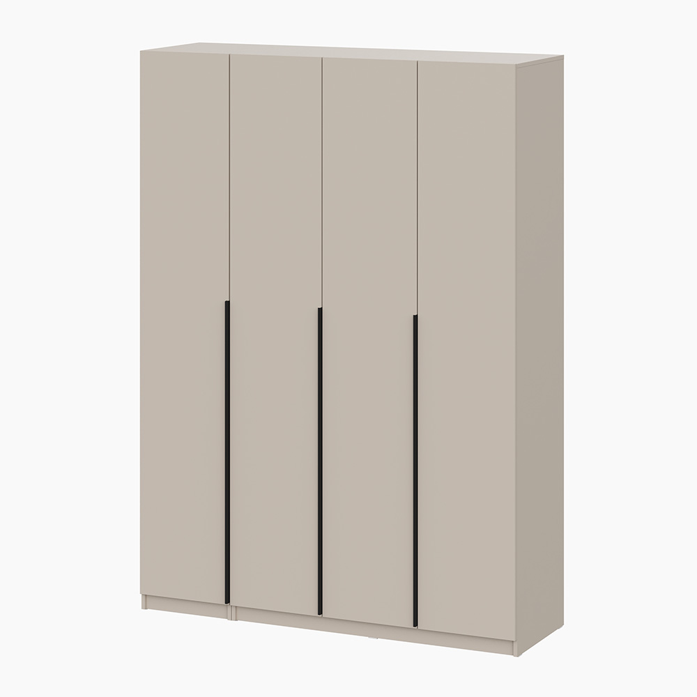 Шкаф распашной с наполнением (9 полок + штанга) ШК 5, Меланж