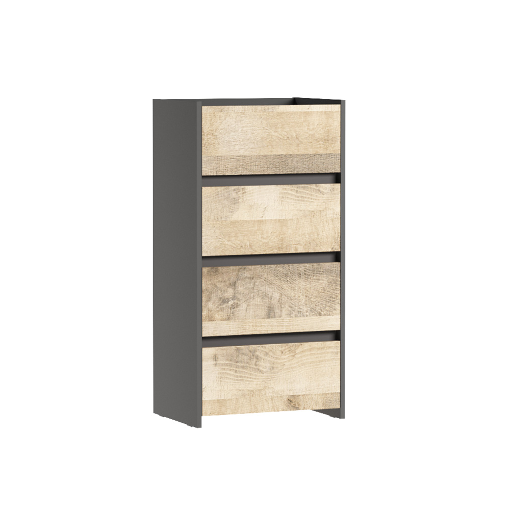 Тумба Денвер 4Я500, Графит, Дуб гранж песочный