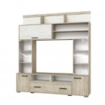 Стенка в гостиную Оскар-18 ОГЦС-2, Дуб крафт серый, Дуб крафт белый