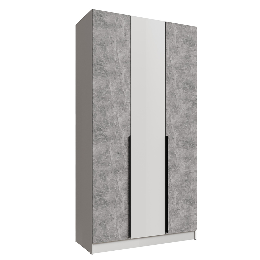 Шкаф Мадрид (1,2) без зеркала белый/ателье светлое