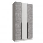 Шкаф Мадрид (1,2) без зеркала белый/ателье светлое