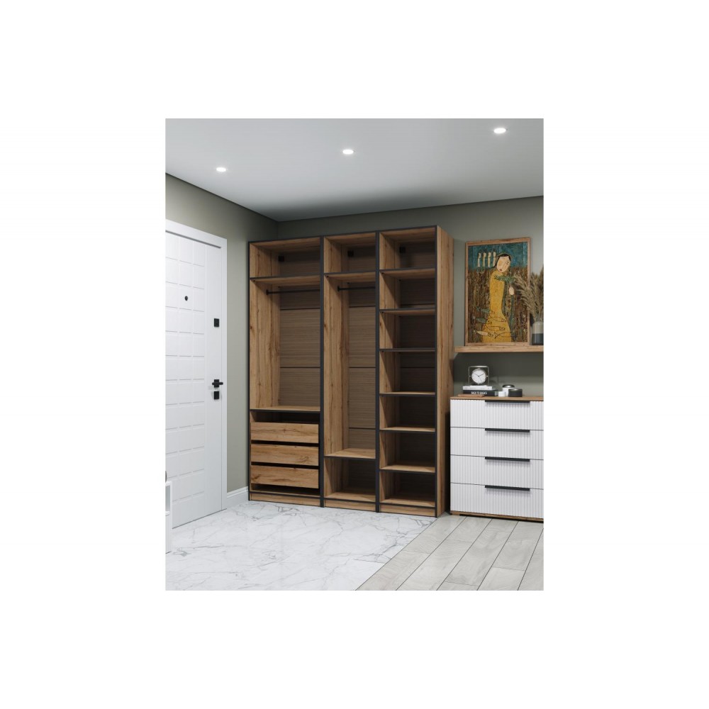 Гардеробная Квадро комплект 1.1 (1750), Дуб Вотан