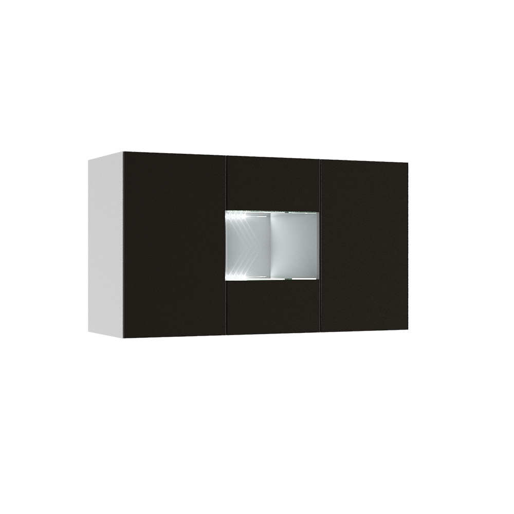 Тумба Флорис ТБ-001, Черный глянец, Белый