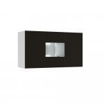 Тумба Флорис ТБ-001, Черный глянец, Белый