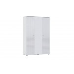 Шкаф трехстворчатый Оливия, Белый, Белый Глянец