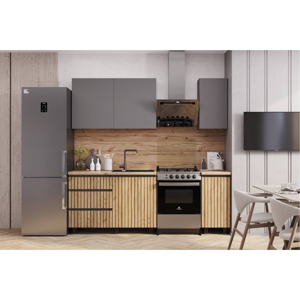 Кухня Шерлок 1,6 м, крафт, графит