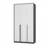 Шкаф трехстворчатый Шарм ШК-10, Графит, Белый