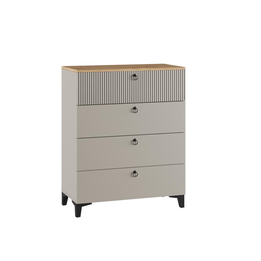 Комод Ника 4Я, Бежевый;Кашемир