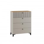 Комод Ника 4Я, Бежевый;Кашемир