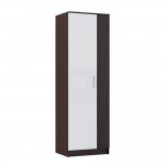 Шкаф платяной Женева, Белый глянец холодный, Венге