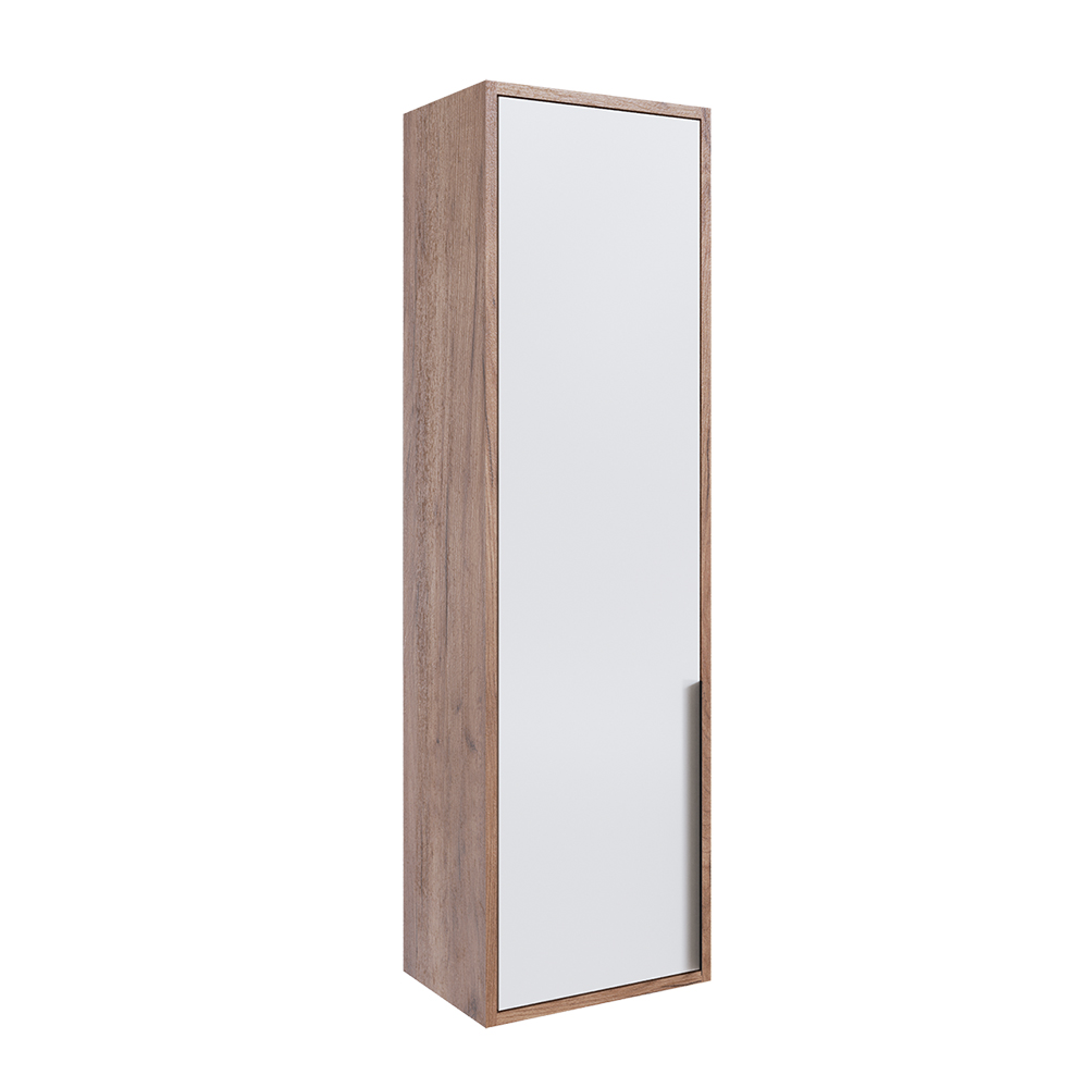 Шкаф навесной закрытый Малави МШ3, Дуб крафт табачный, Белый глянец