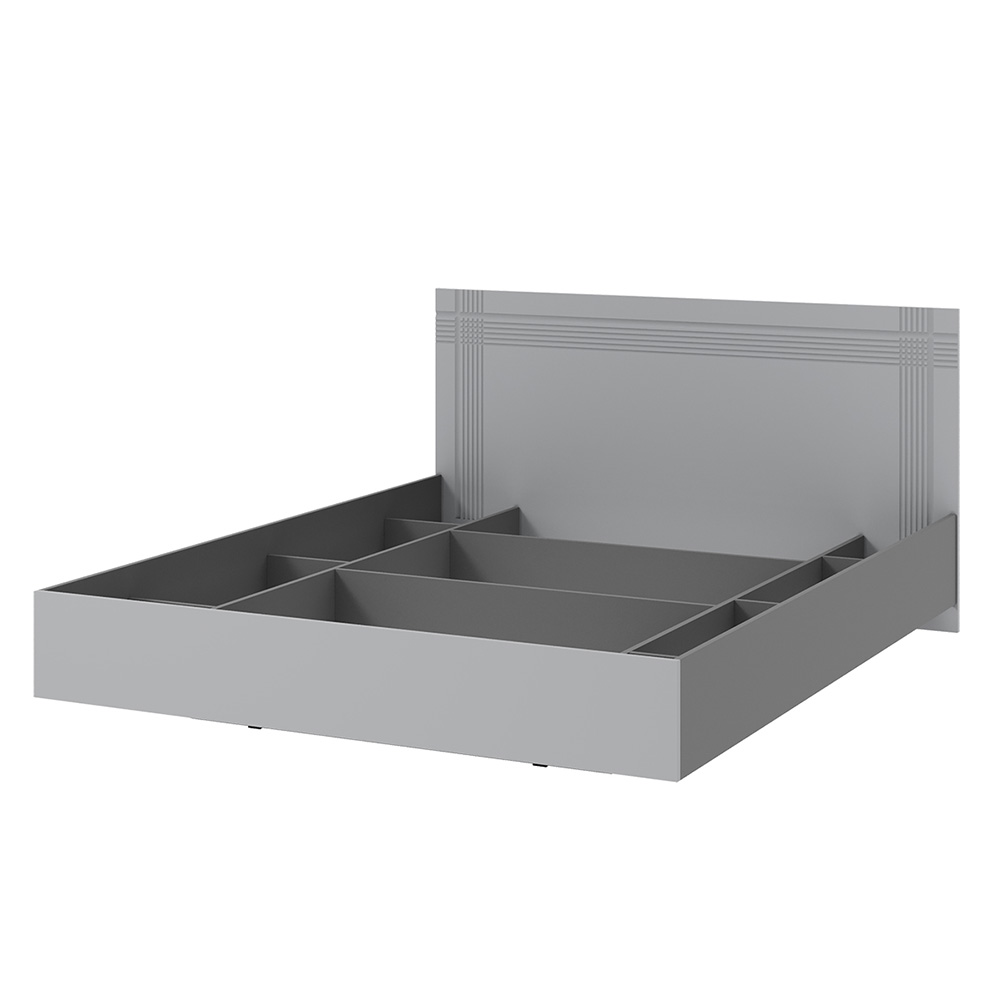 Каркас кровати Альмерия КР-160, Серый графит, Бархат серый