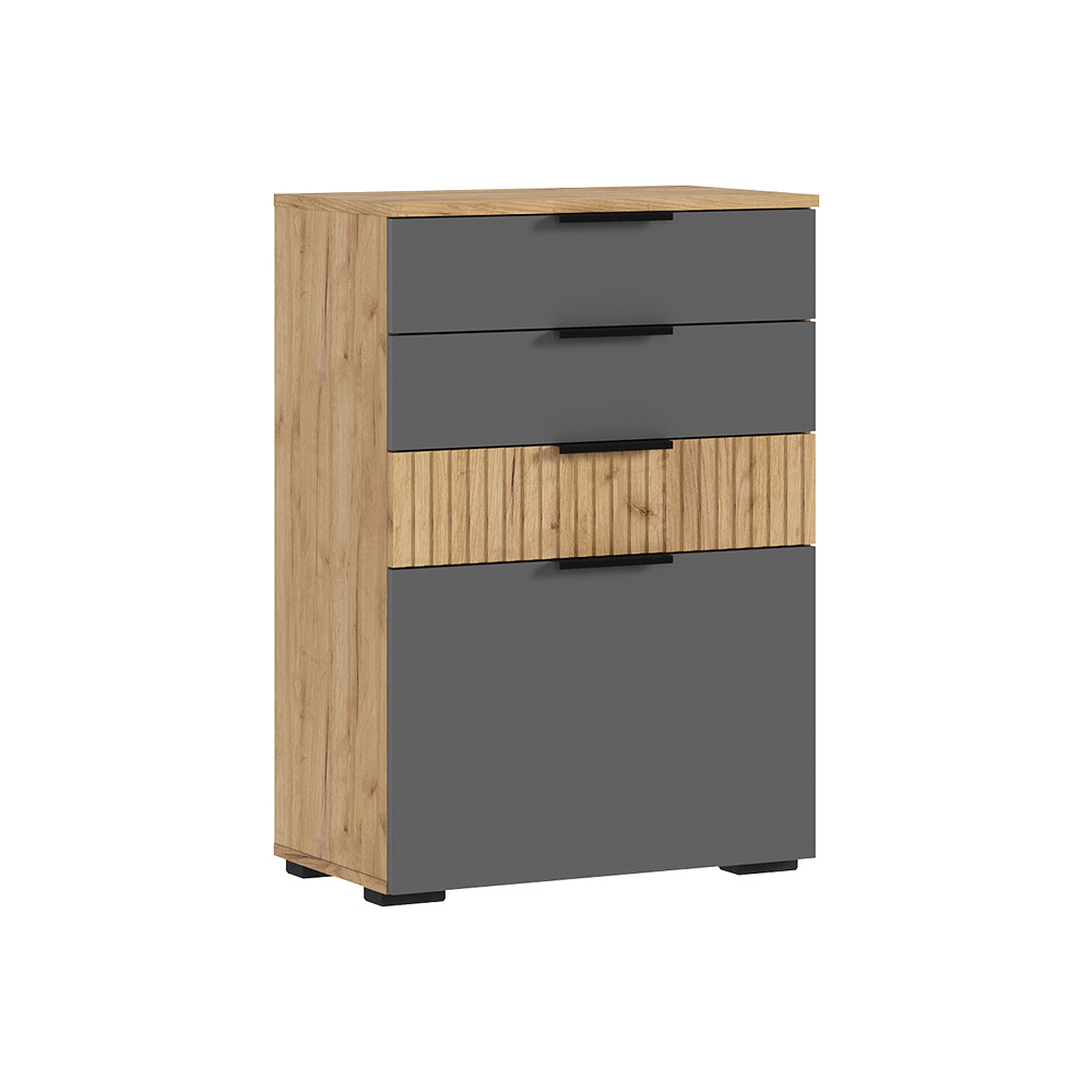 Комод Роджина (600), Графит, Дуб крафт