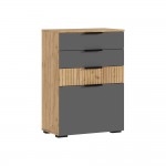 Комод Роджина (600), Графит, Дуб крафт