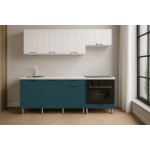 Кухонный гарнитур "Кампео" (со столешницей 38 мм), Белый снег, Бриз