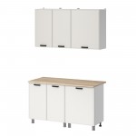 МК Аленушка 1,4м Магнолия Молочный,скоба черный,сонома