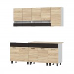 Готовая кухня КГ 2,2м, Белый, Дуб сонома, Дуб венге