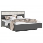 Кровать парящая с подъемным механизмом Роджина 1,6 м, Дуб крафт белый, Графит