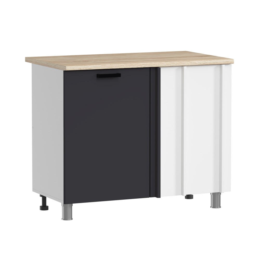 МК Аленушка НПУ 1000 Лаванда Сталь, скоба черный (со столешницей)