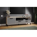 Тумба ТВ Парус-8, Дуб крафт серый, Серый