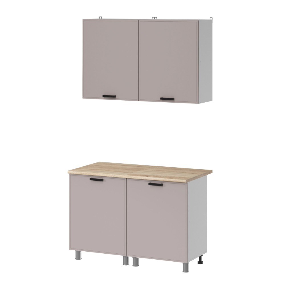 МК Аленушка 1,2м Магнолия Кашемир,скоба черный,сонома