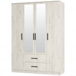 Шкаф 4-х створчатый Фиеста, Дуб крафт белый