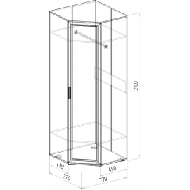 Корвет Люкс №14 Шкаф угловой 450