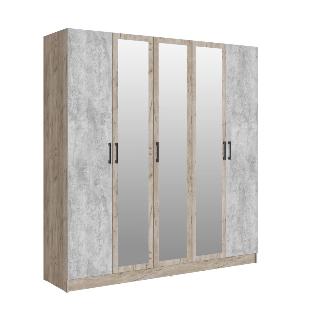 Шкаф Вегас 2000, Дуб крафт серый, Цемент