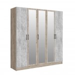 Шкаф Вегас 2000, Дуб крафт серый, Цемент