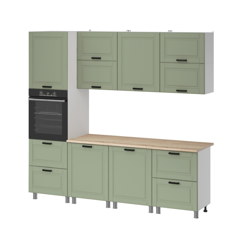 МК Аленушка 2,4м Астра Фисташка,скоба черный,сонома