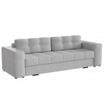 Диван раскладной Нави, светло-серый/мдф холст белый