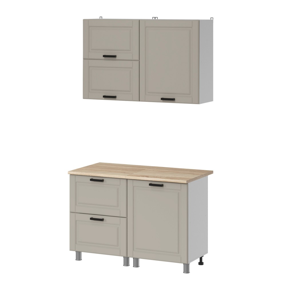 МК Аленушка 1,2м с ящ.в 2 Астра Керамика,скоба черный,сонома