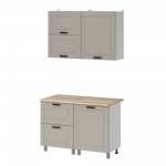 МК Аленушка 1,2м с ящ.в 2 Астра Керамика,скоба черный,сонома